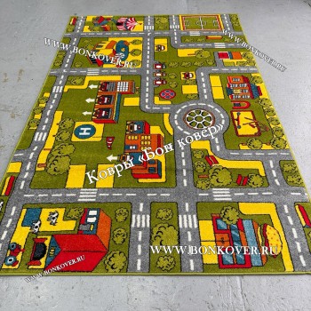 Детский Ковер Город 02 Зеленый